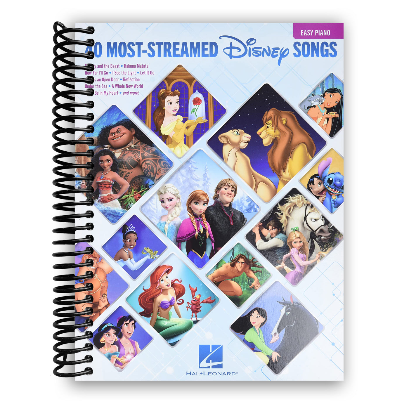 The 40 Most-Streamed Disney Songs: Easy Piano Songbook (Spiral Bound)
