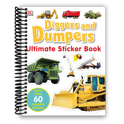 Front cover of Ultimate Sticker Book: Diggers and Dumpers