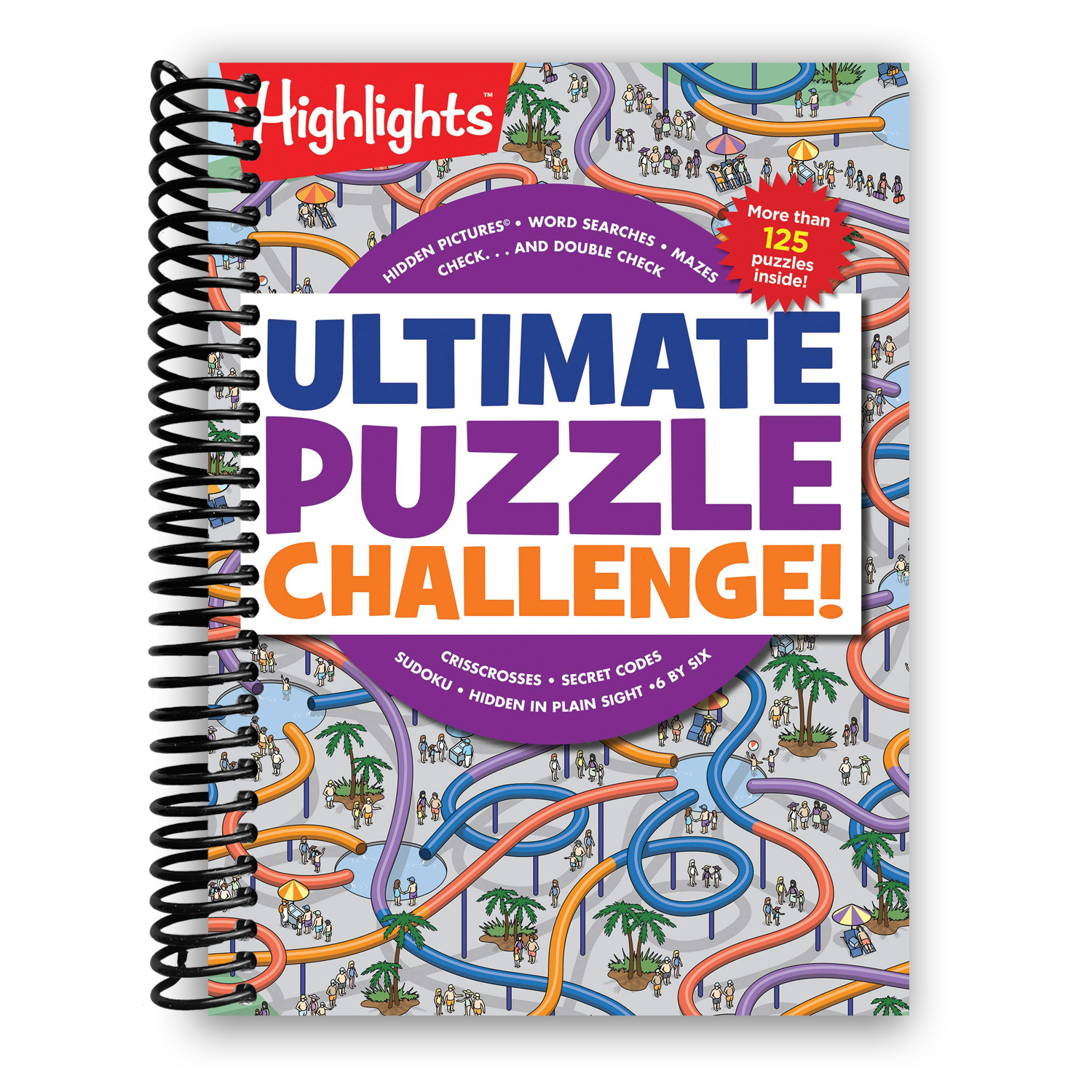Lay　Bound　Ultimate　Books　Jumbo　Puzzle　Publishing　–　Highlights　Flat　Challenge!　Pads　it　(Spiral　Group