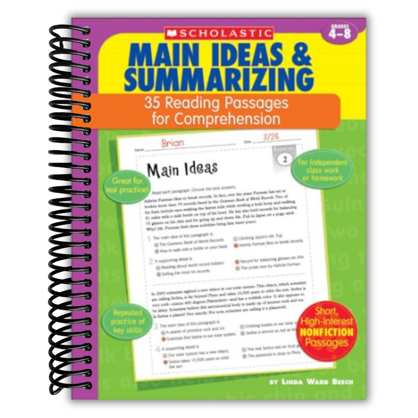 35 Reading Passages for Comprehension: Main Ideas & Summarizing: 35 Reading Passages for Comprehension