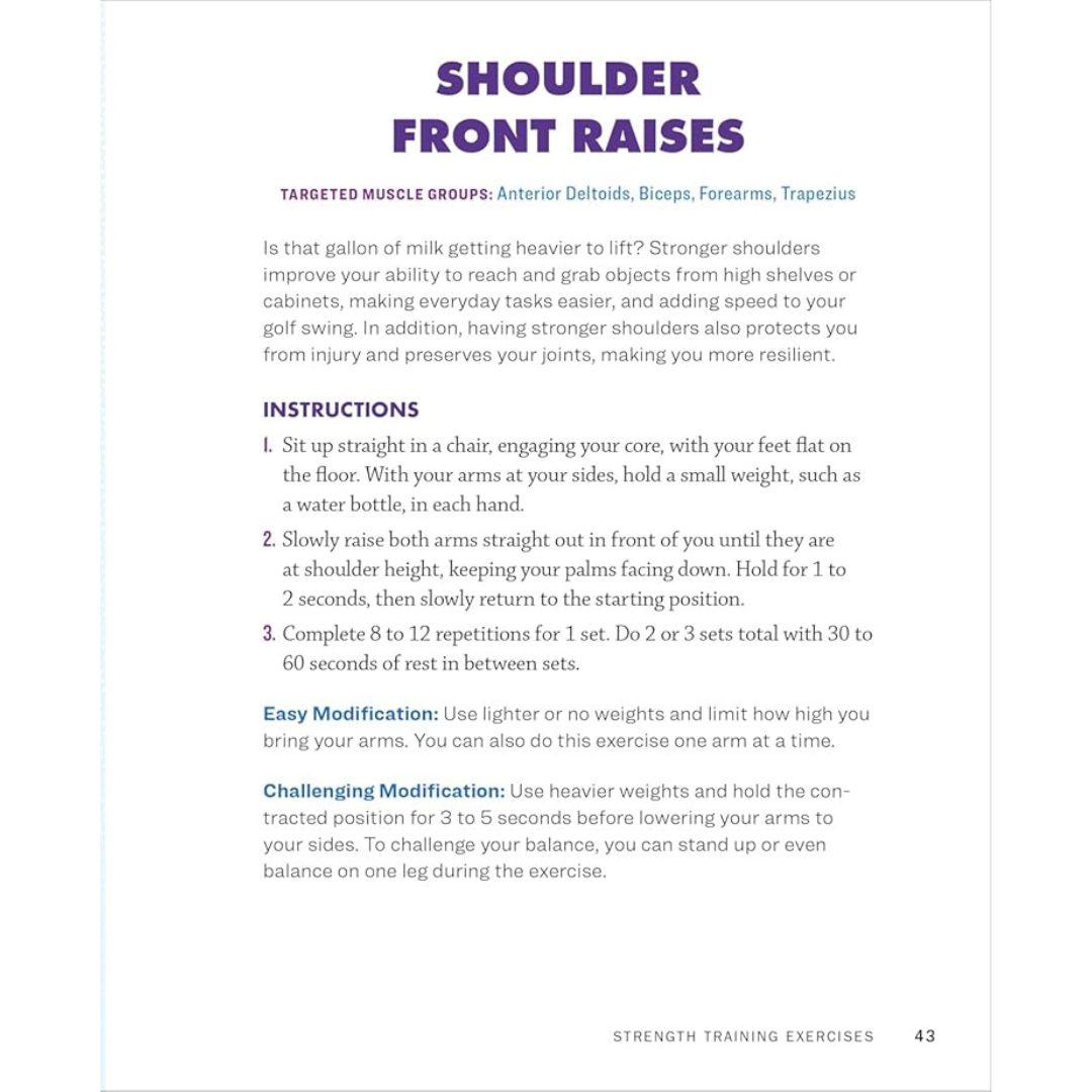 Page 43: Shoulder Front Raises (Instructions)