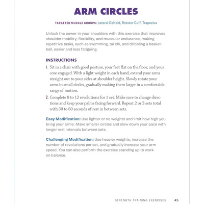 Page 45: Arm Circles (Instructions)