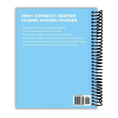 Back cover of 1000+ Sudoku Puzzles for Adults