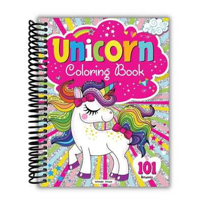 front cover of 101 Unicorn Colouring Book