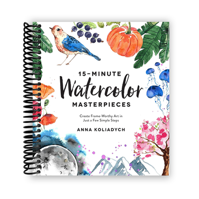 Front Cover of 15-Minute Watercolor Masterpieces