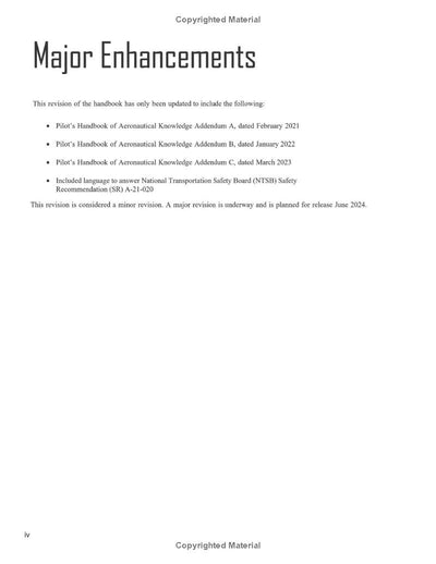 Major Enhancements