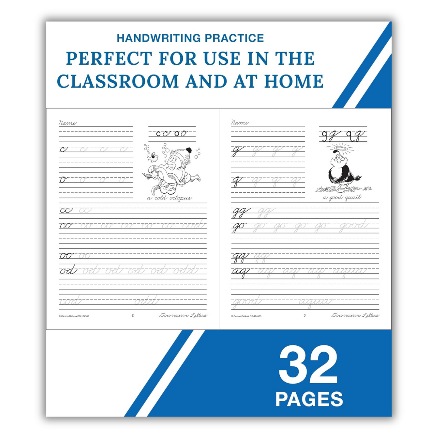 Carson Dellosa Beginning Traditional Cursive Handwriting Workbook for Kids, Handwriting Practice for Cursive Alphabet and Numbers (Spiral Bound)