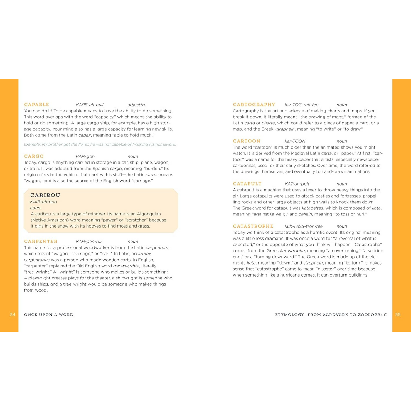 Once Upon a Word: A Word-Origin Dictionary for Kids―Building