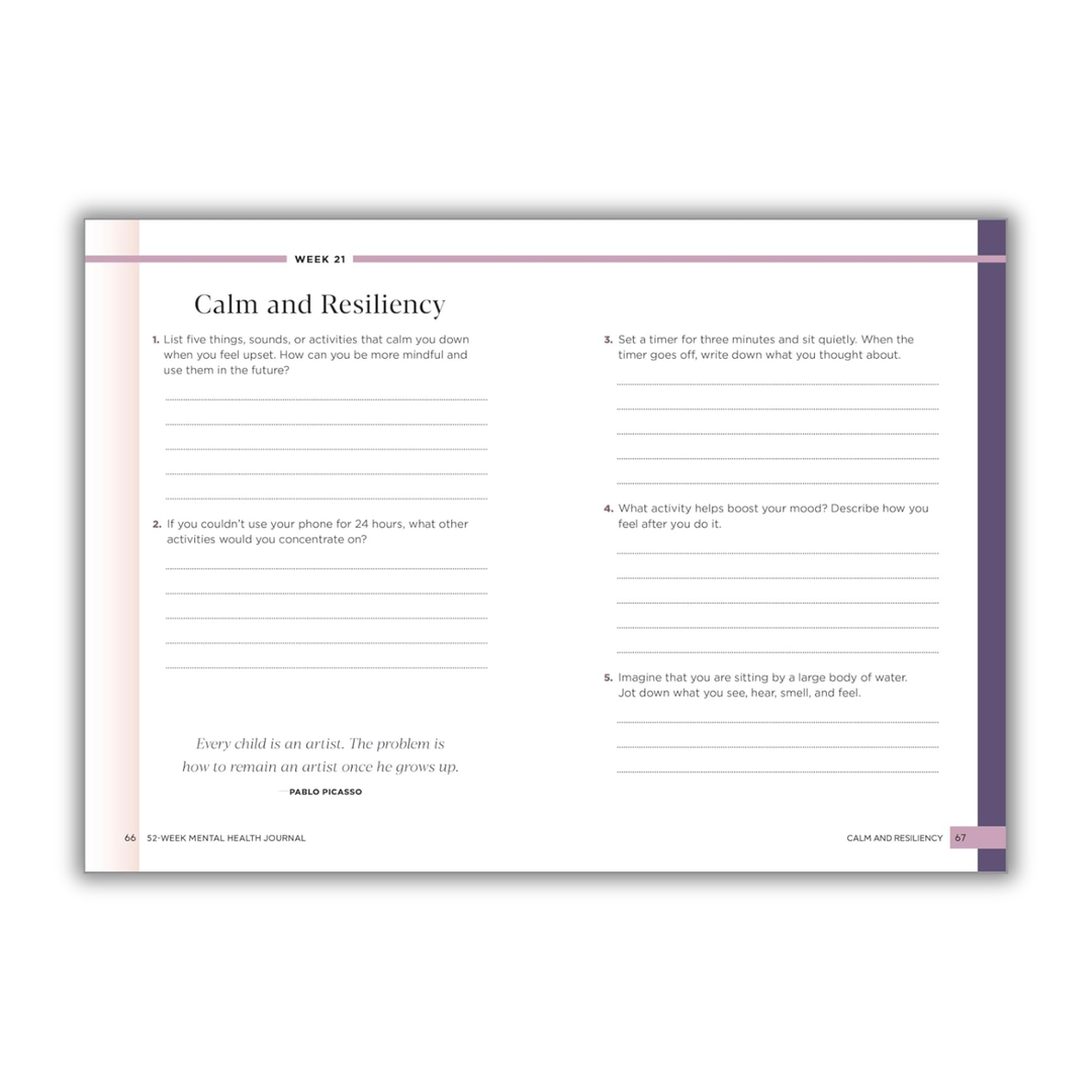 52-Week Mental Health Journal by Cynthia Catchings (Spiral Bound