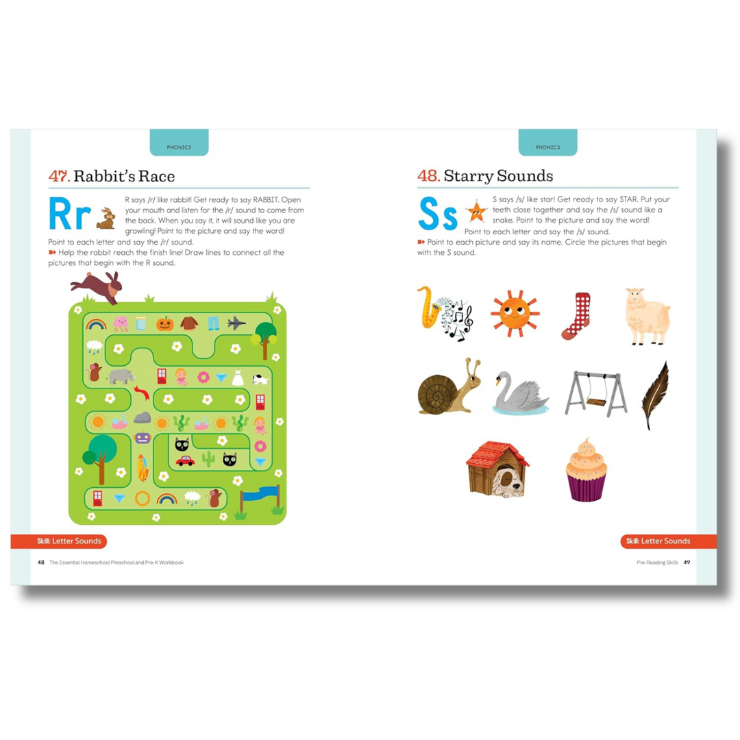 The Essential Homeschool Preschool and Pre-K Workbook: 135 Fun