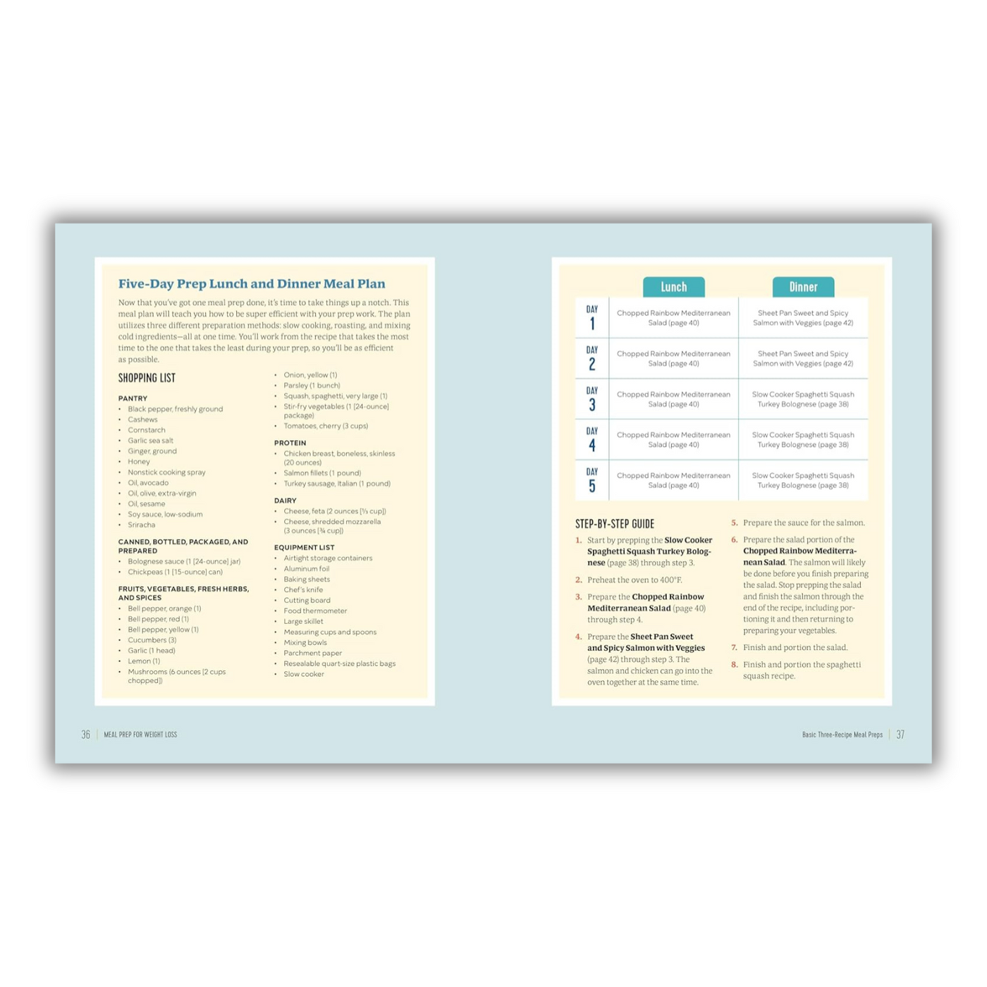 Meal Prep for Weight Loss: Weekly Plans and Recipes to Lose Weight the Healthy Way (Spiral Bound)