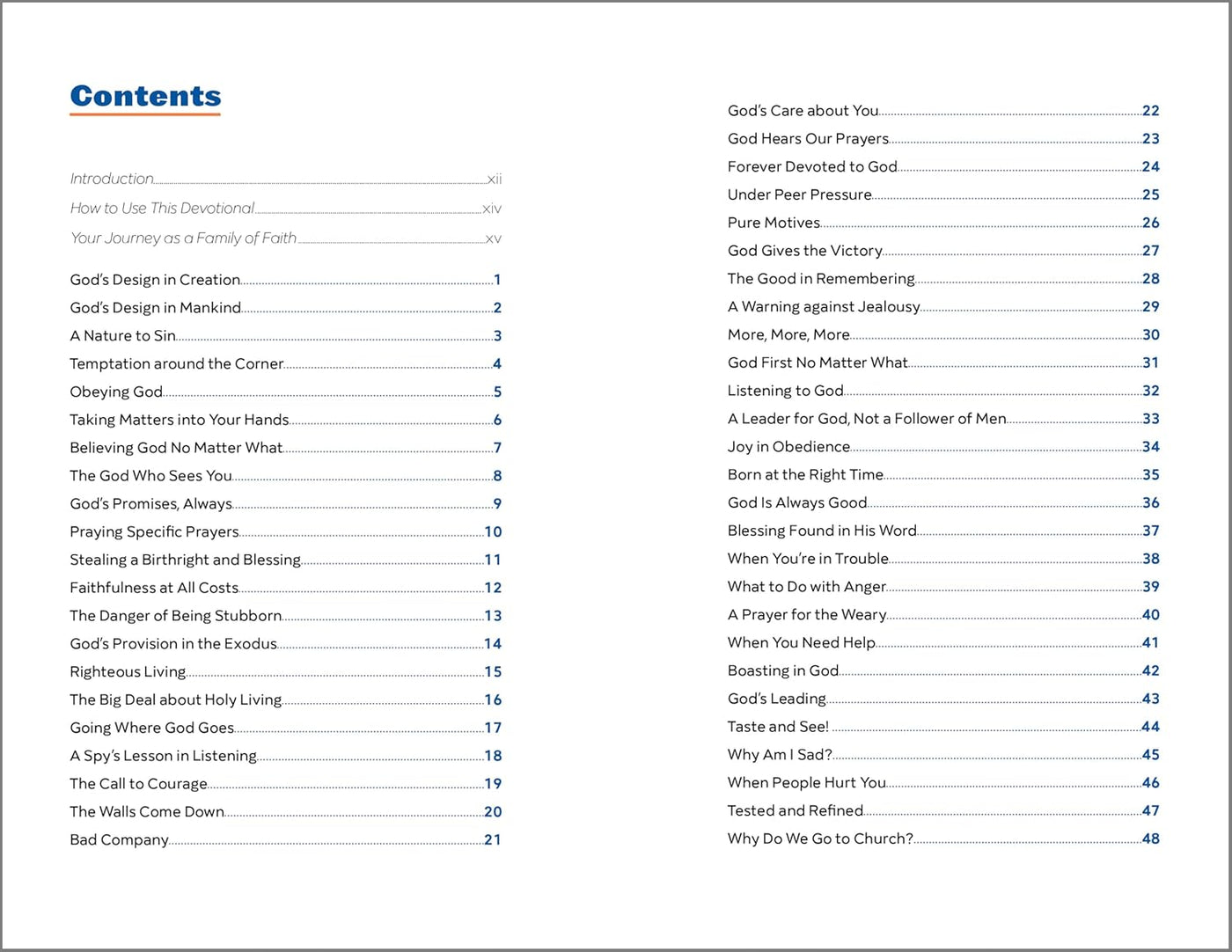Table of Contents