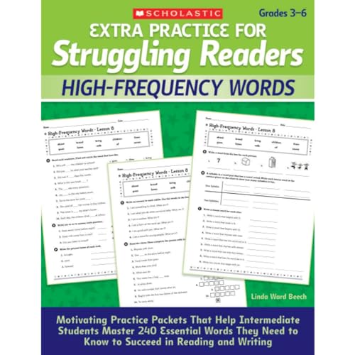 Scholastic Extra Practice For Struggling Readers: High-Frequency Words