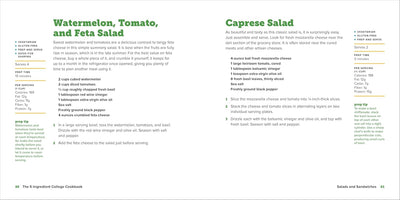 Pages 80 to 81: Watermelon, Tomato, and Feta Salad