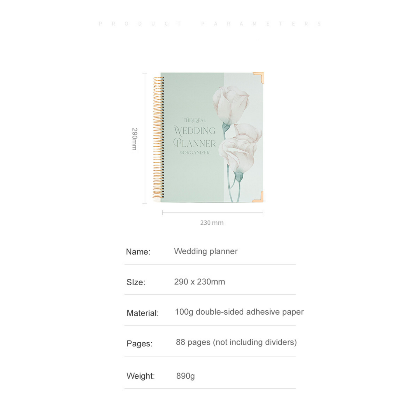 Lay It Flat Wedding Planner and Organizer: Elegant Spiral Bound Edition