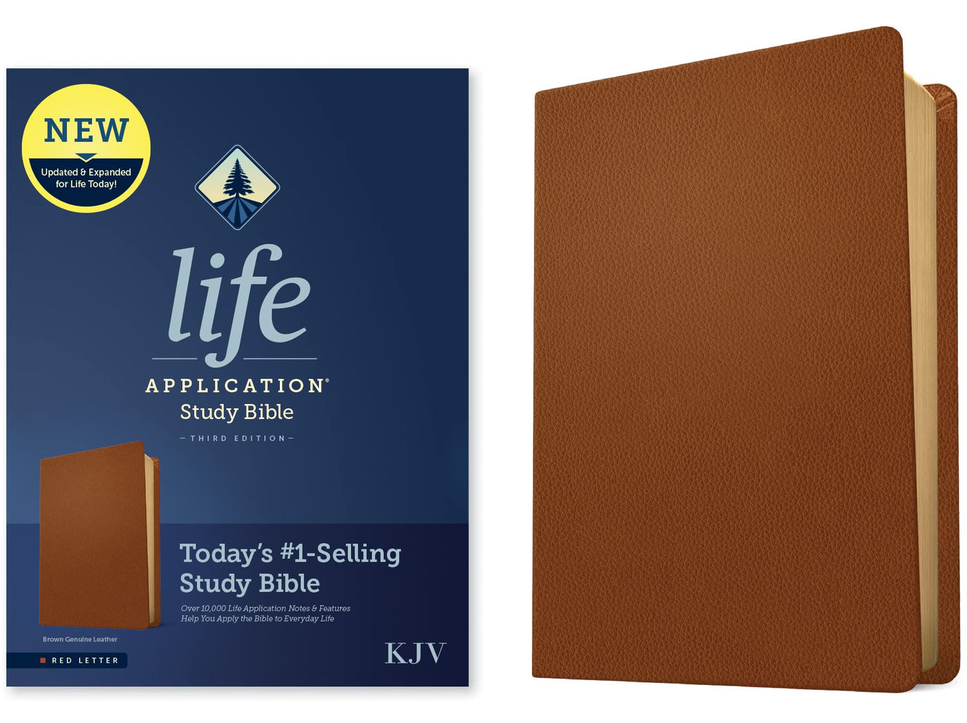 KJV Life Application Study Bible, Third Edition (Genuine Leather, Brow ...