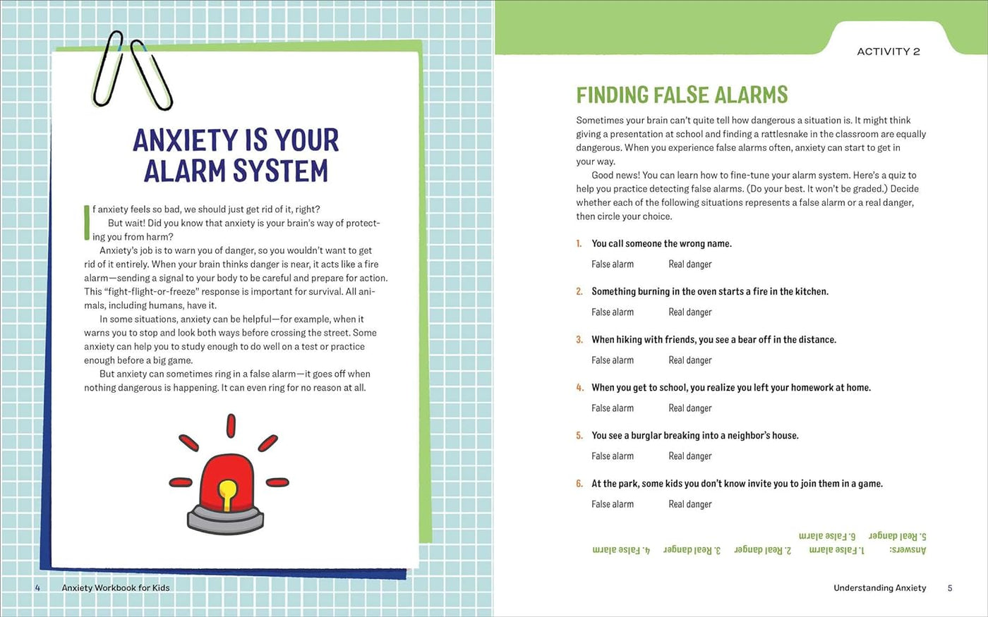 Inside Image of Anxiety Workbook for Kids