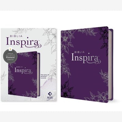 Biblia Inspira NTV con Filament (Tapa dura de SentiPiel, Lavanda) (Spanish Edition) front cover