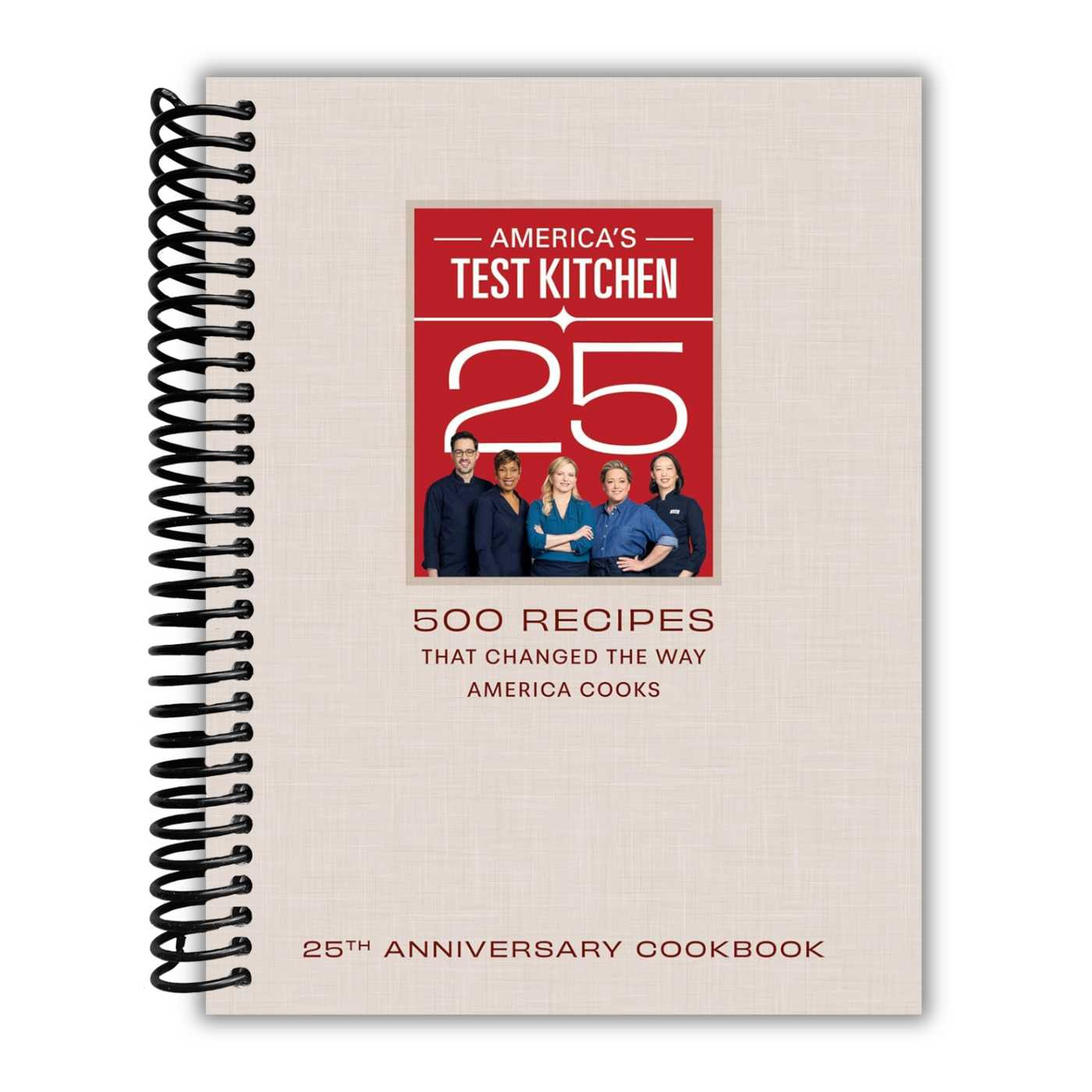 front cover of America's Test Kitchen 25th Anniversary Cookbook