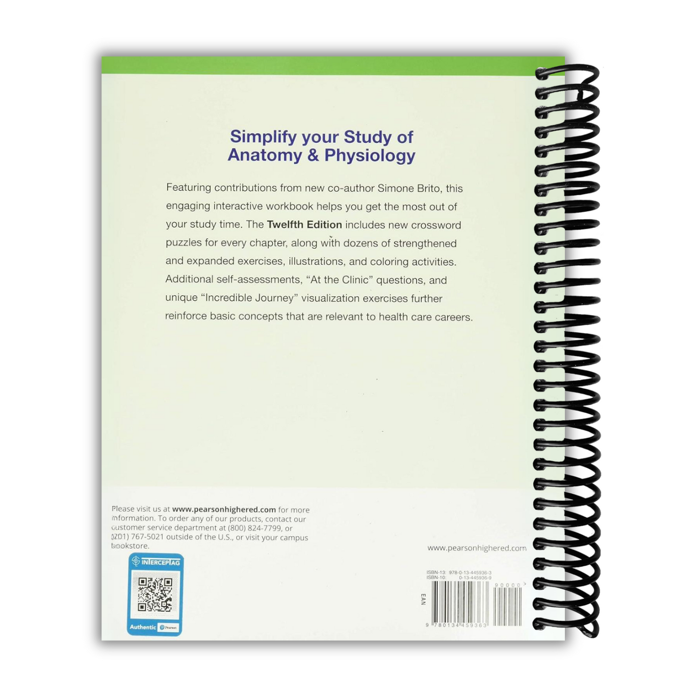 Back Cover of Anatomy and Physiology Coloring Workbook
