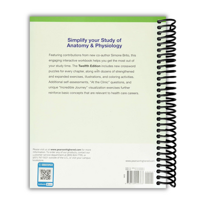 Back Cover of Anatomy and Physiology Coloring Workbook