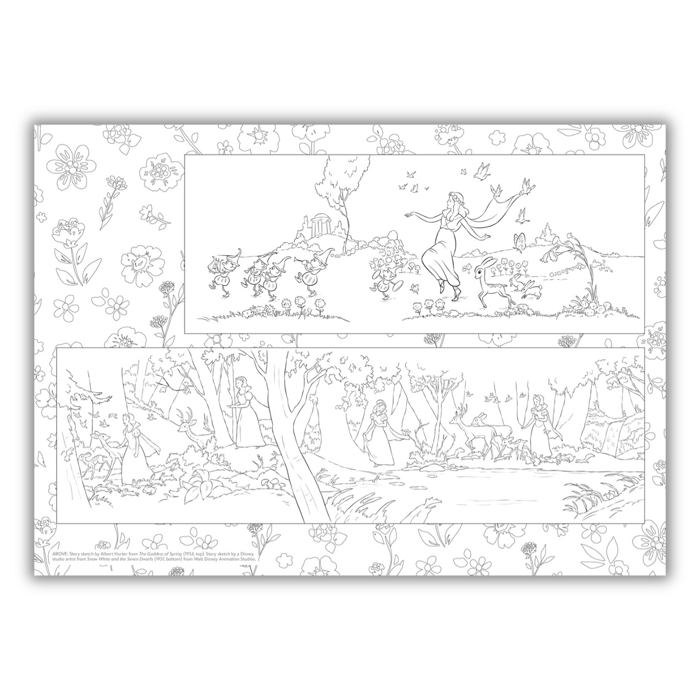 inside page of Art of Coloring: Disney 100 3