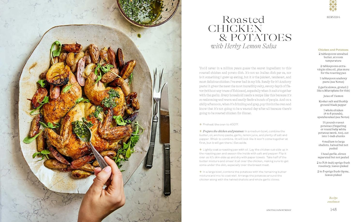 Roasted Chicken & Potatoes with Herby Lemon Salsa