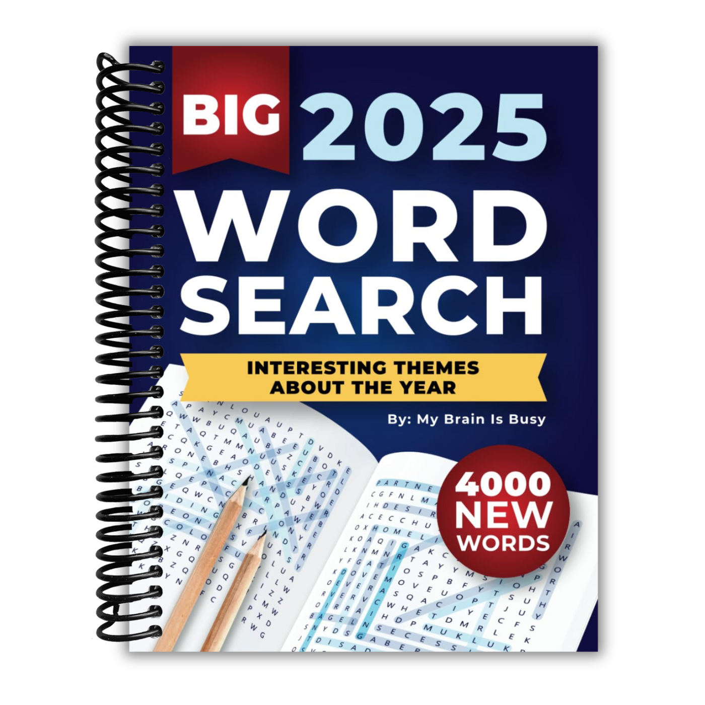 Front Cover of BIG 4000 New Words Word Search for Adults