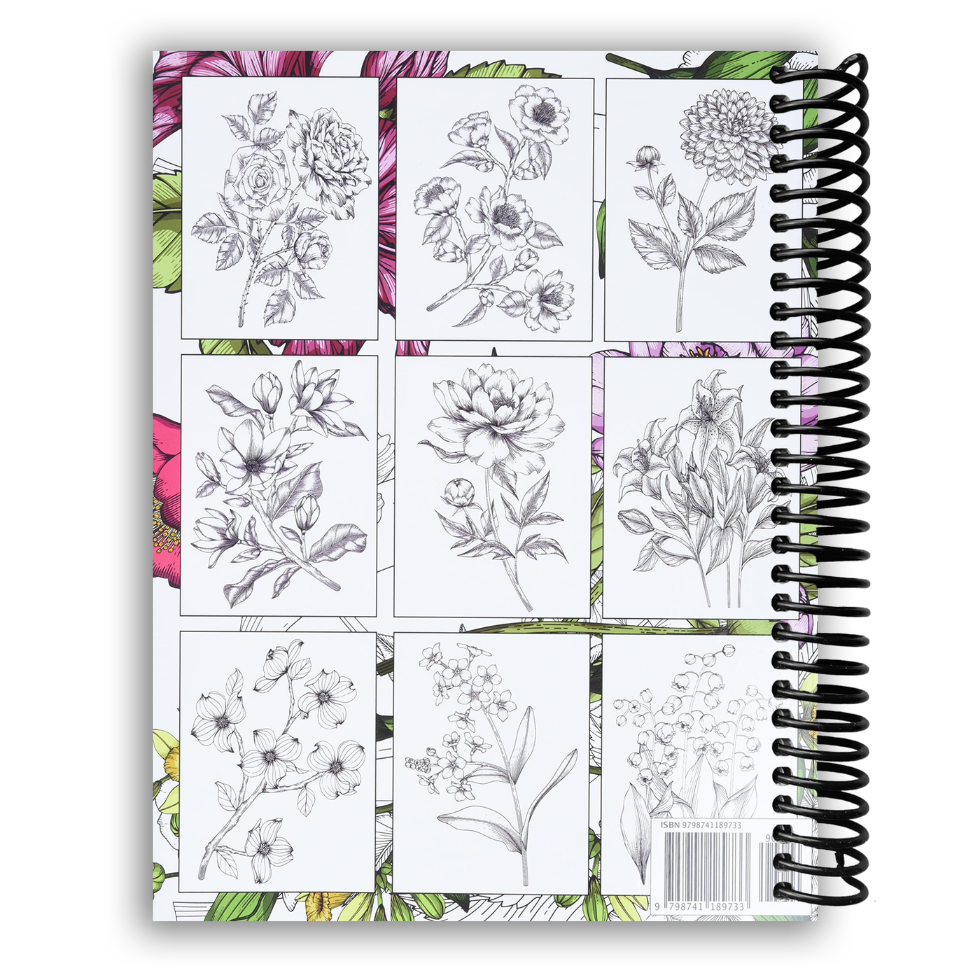 Bloom Adult Coloring Book: Beautiful Flower Garden Patterns and Botanical Floral Prints (Spiral Bound)