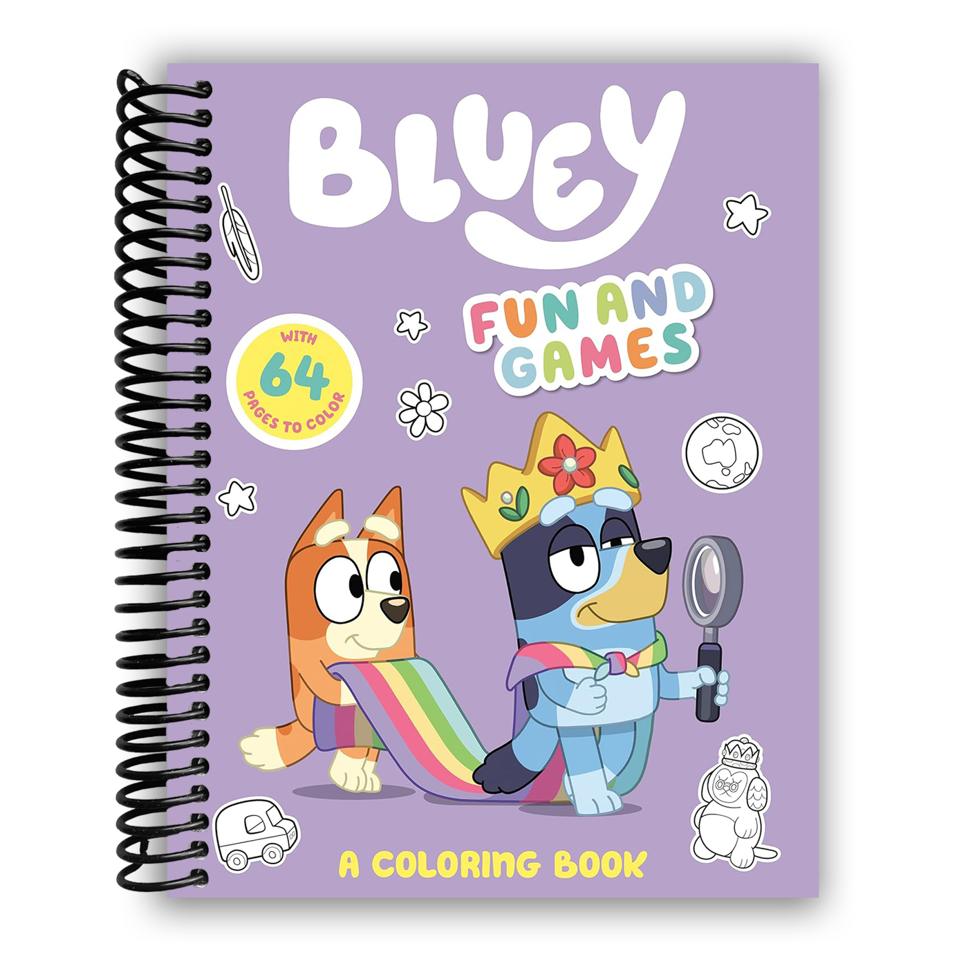 Bluey: Fun and Games: A Coloring Book (Spiral Bound)