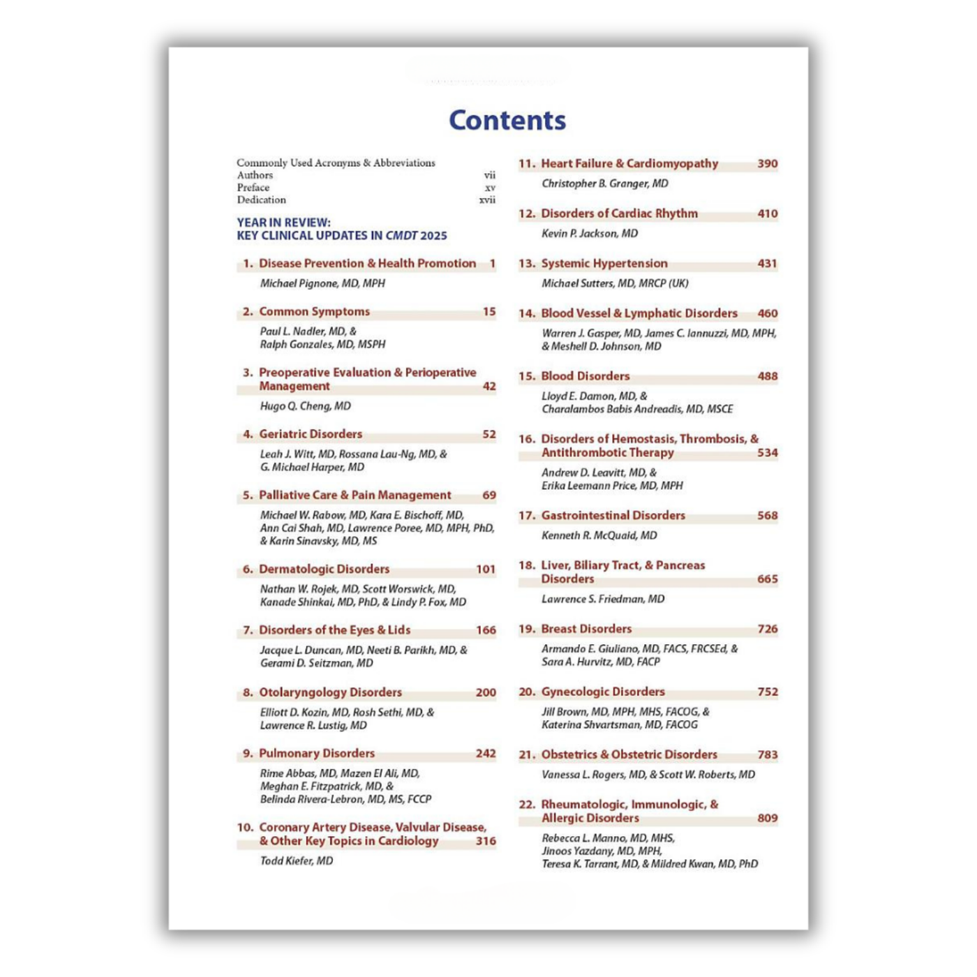 Table of Contents