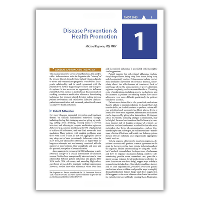 Chapter 1: Disease Prevention & Health Promotion