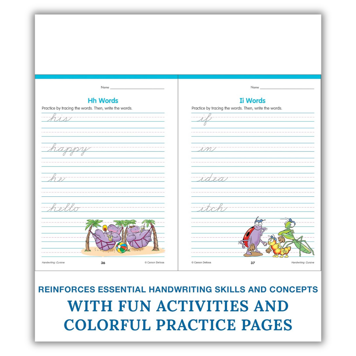 Reinforce essential handwriting skills and concepts with fun activities and colorful practice pages