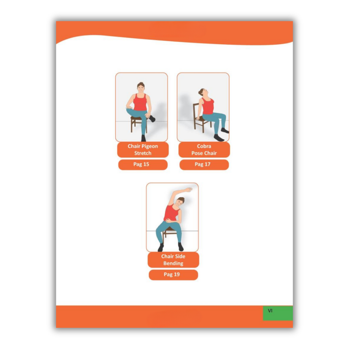 inside page of Chair Yoga for Weight Loss