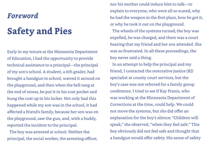 Foreword: Safety and Pies