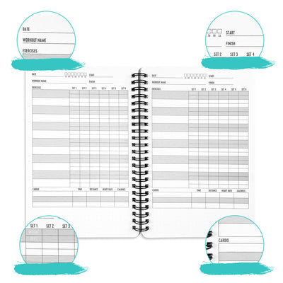 Inside page where you can log running times, cardio sessions, etc