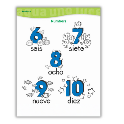 Counting in Spanish from 6 to 10