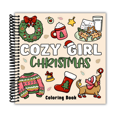 front cover of Cozy Girl Christmas Coloring Book