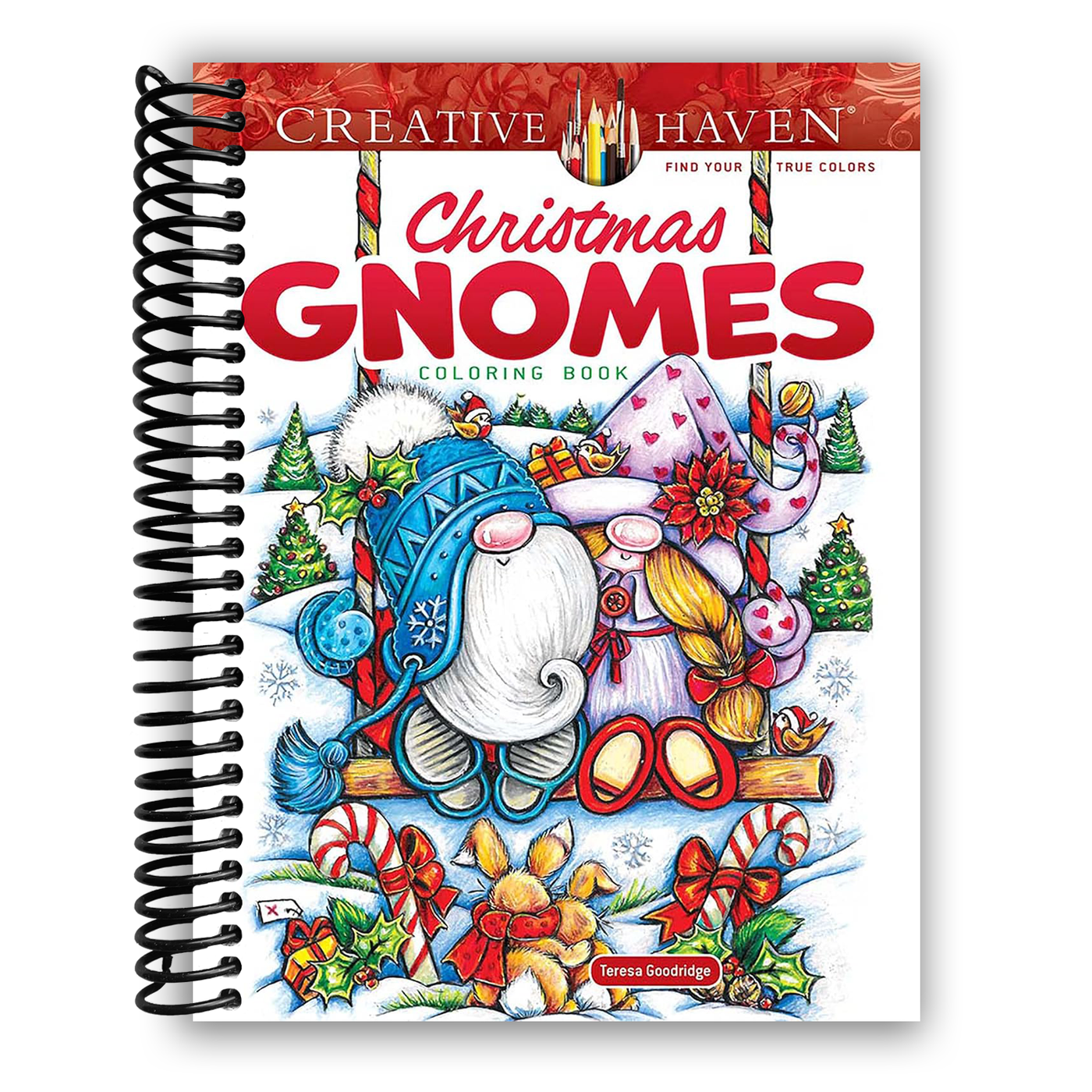 Creative Haven: Christmas Gnomes Coloring Book (Spiral Bound)