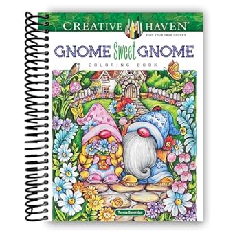 Front cover of Creative Haven Gnome Sweet Gnome Coloring Book