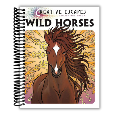 Creative Escapes Coloring Book: Wild Horses front cover