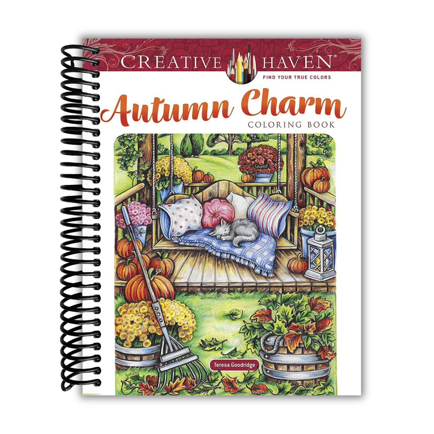 Front Cover of Creative Haven Autumn Charm Coloring Book