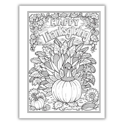 Inside Image of Creative Haven Autumn Charm Coloring Book