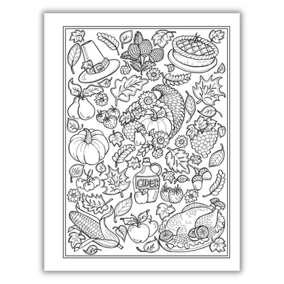 Inside Image of Creative Haven Autumn Charm Coloring Book