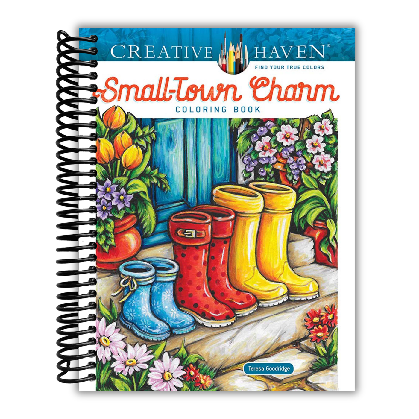 Creative Haven Small-Town Charm Coloring Book