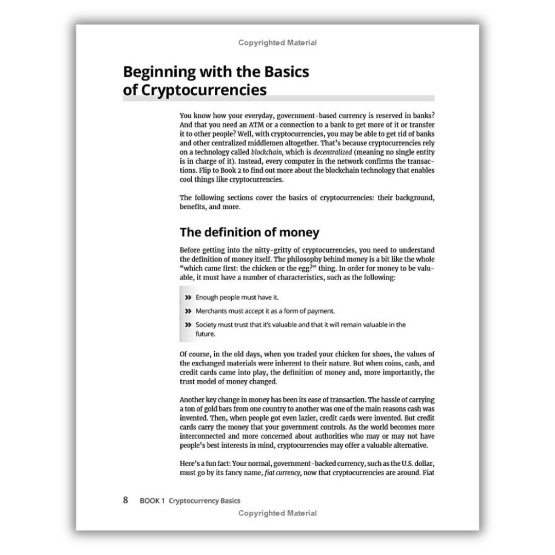 Cryptocurrency All-in-One For Dummies 1st Edition (Spiral Bound) – Lay it  Flat Publishing Group