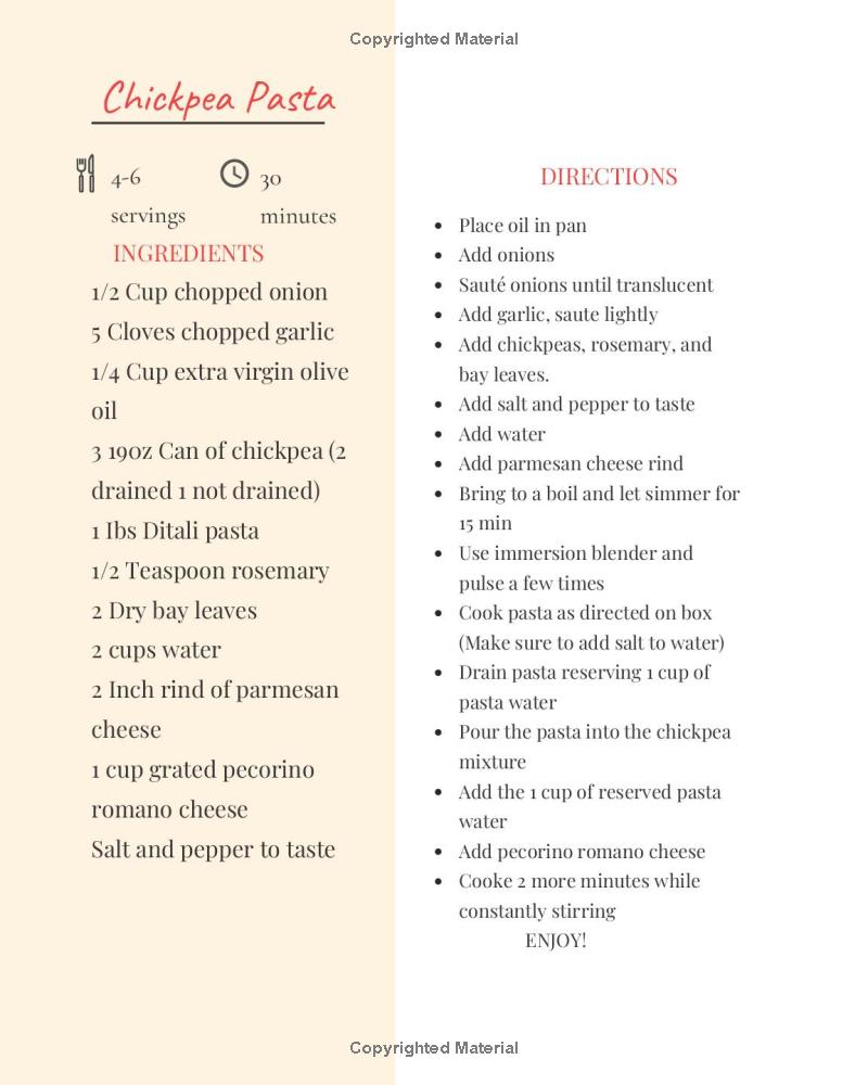 Chickpea Pasta Recipe