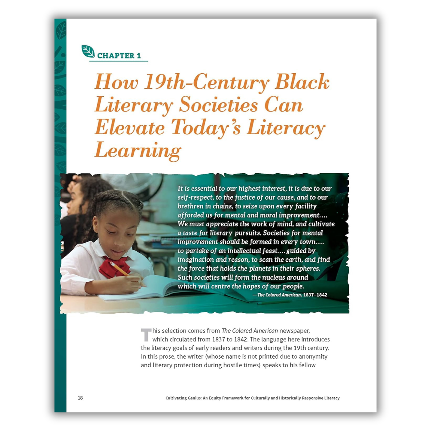 Page 18: Chapter 1 (How 19th Century Black Literary Societies Can Elevate Today's Literacy Learning)