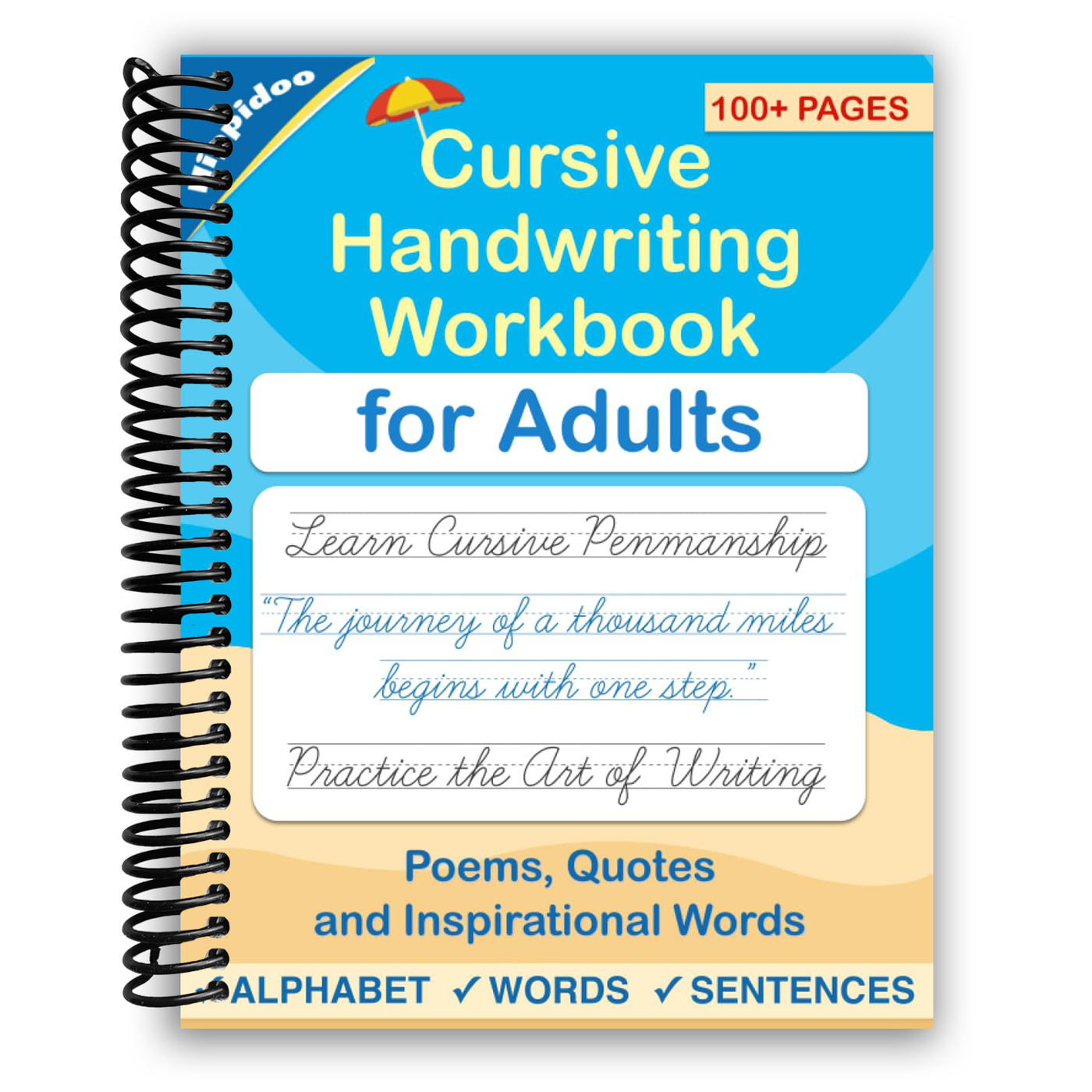 Cursive handwriting workbook for Adults(Spiral Bound)