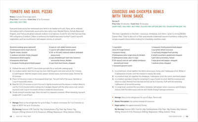 Tomato and Basil Pizzas & Couscous and Chickpea Bowls with Tahini Sauce